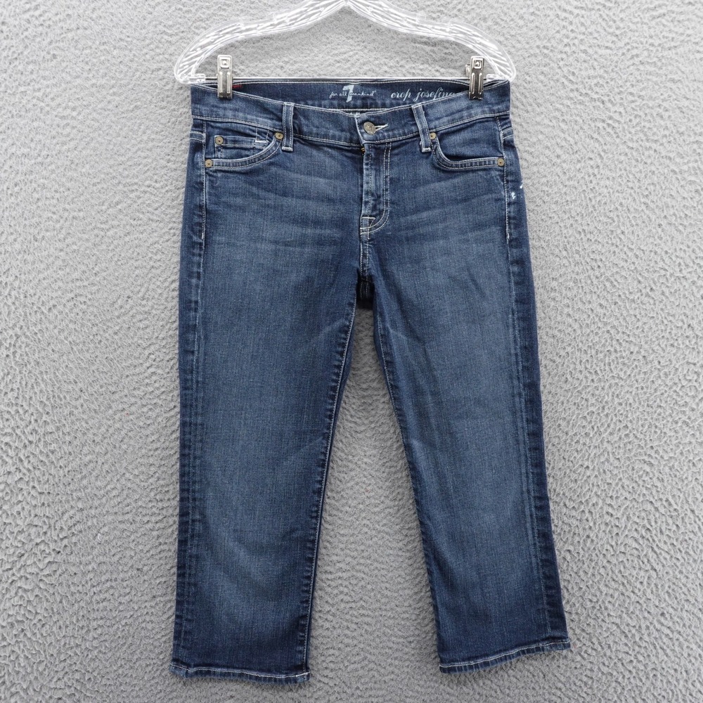 7 For All Mankind Josefina Jeans Size 25 Blue Crop Skinny Boyfriend Womens